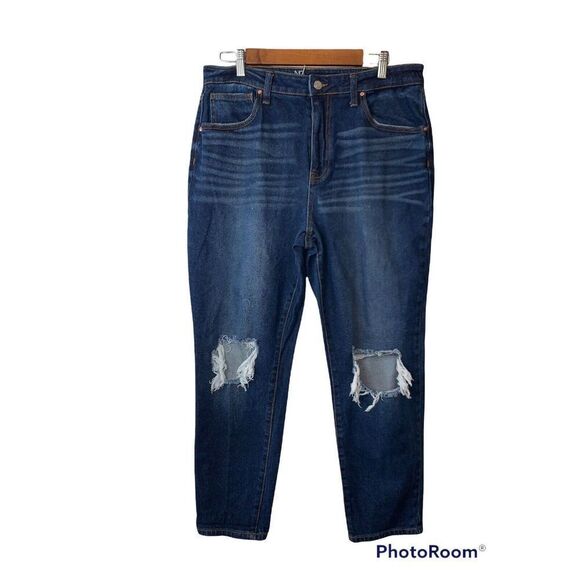 No Boundaries Jeans Juniors 15 High Rise Trashed  Streetwear Frayed Southwestern - Picture 1 of 6